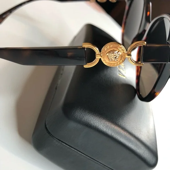Versace VE4442 Women’s Tortoise Sunglasses with Medusa Logos at Temples ~ BNIB! - Picture 5 of 10